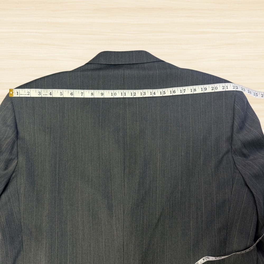 Stafford 100% Wool Charcoal Pinstripe 2 Piece Suit Jacket 48L Pants 36x32 Mens - Picture 8 of 16